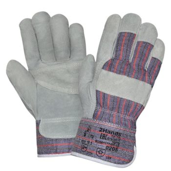 Спилковые комбинированные зимние перчатки "TZ-63"