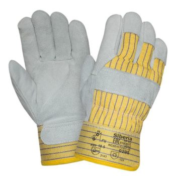 Спилковые комбинированные зимние перчатки "TZ-64"